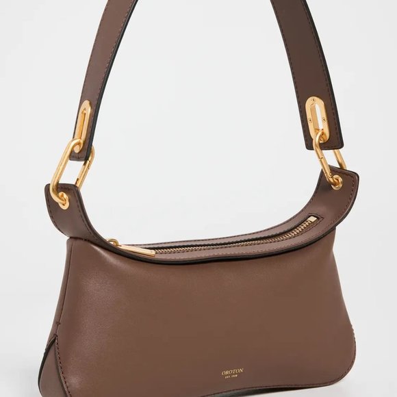 Gorgeous Oroton Sydney AU Dark Chocolate Leather North Shoulder Bag NWT - Picture 8 of 8